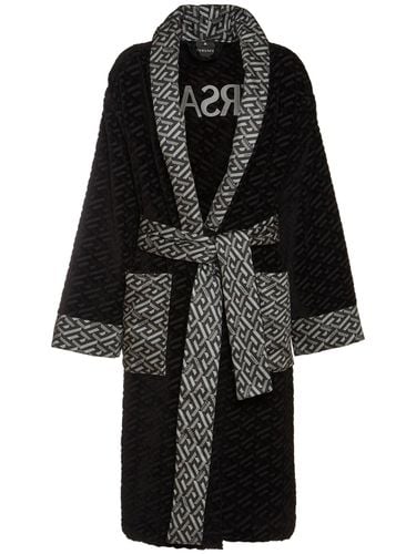 Greca Signature Bathrobe - VERSACE - Modalova