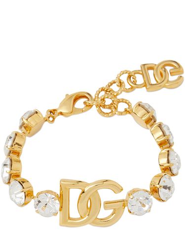 Dg Crystal Chain Bracelet - DOLCE & GABBANA - Modalova