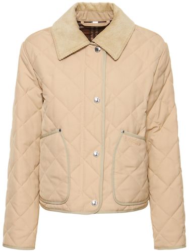 Chaqueta Corta De Nylon Pespunteado - BURBERRY - Modalova