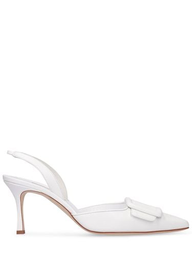 Mm Maysli Leather Slingback Pumps - MANOLO BLAHNIK - Modalova