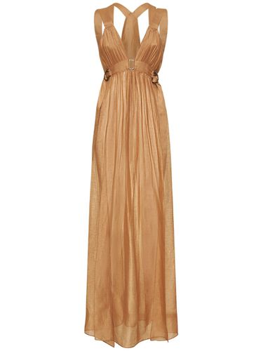 Mussola Long Dress W/ Buckle Straps - ALBERTA FERRETTI - Modalova