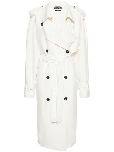 Abrigo Trench De Sarga Fluida - TOM FORD - Modalova