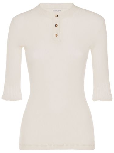 Underpinning Light Ribbed Cotton Top - BOTTEGA VENETA - Modalova