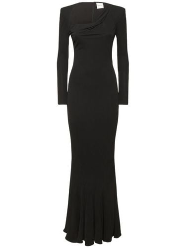 Vestido De Jersey Con Detalles Plisados - ROLAND MOURET - Modalova