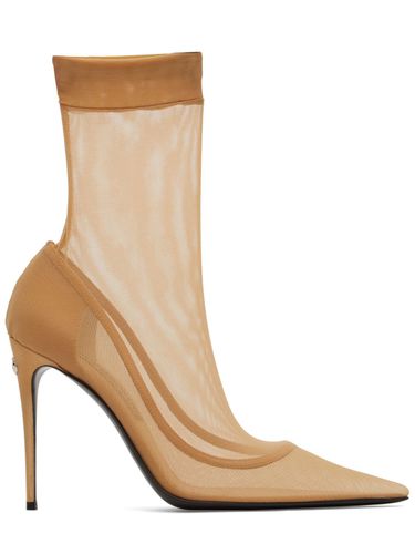 Mm Lollo Stretch Tulle Ankle Boots - DOLCE & GABBANA - Modalova