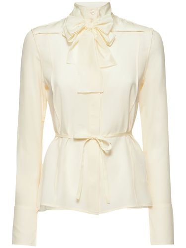 Bow Silk Satin Blouse - VICTORIA BECKHAM - Modalova