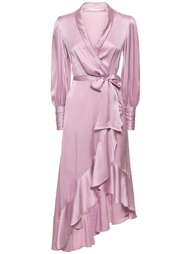 Silk Wrap Midi Dress - ZIMMERMANN - Modalova