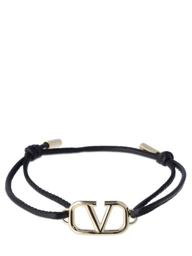 Armband Aus Leder Mit V-logo - VALENTINO GARAVANI - Modalova