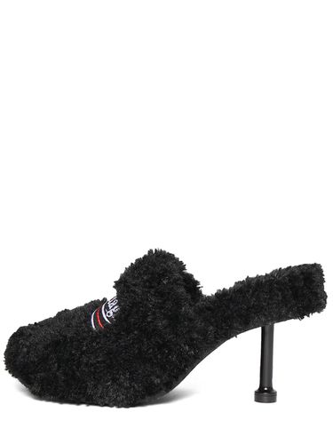 Mules Furry In Shearling Sintetico 80mm - BALENCIAGA - Modalova