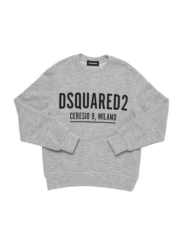 Sudadera De Algodón Con Logo Engomado - DSQUARED2 - Modalova