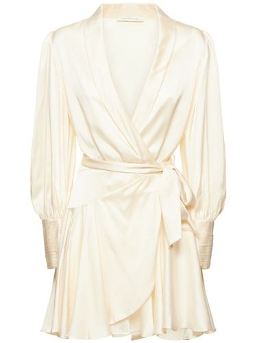 Silk Wrap Mini Dress - ZIMMERMANN - Modalova