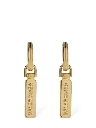 Skate Tag Brass Earrings - BALENCIAGA - Modalova