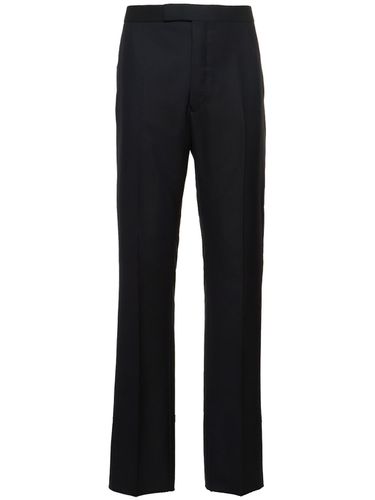 Wool Straight Pants - THOM BROWNE - Modalova