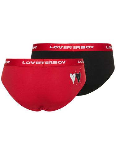 Set De 2 Calzoncillos De Algodón Con Logo - CHARLES JEFFREY LOVERBOY - Modalova