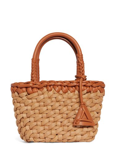 Small Icon Leather & Raffia Effect Bag - ALANUI - Modalova