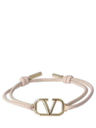 Armband Aus Leder Mit V-logo - VALENTINO GARAVANI - Modalova