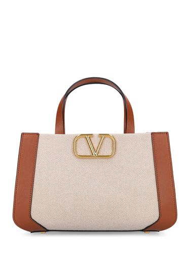 Bolso Tote Vlogo Signature De Lona - VALENTINO GARAVANI - Modalova