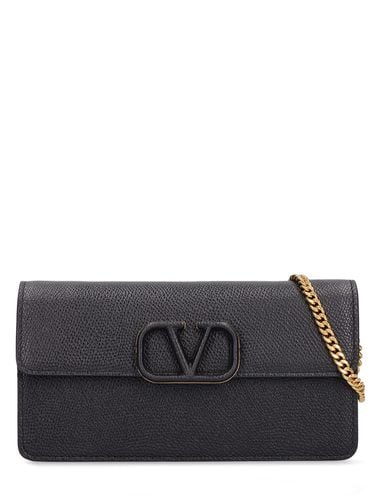 Cartera De Piel Con Cadena - VALENTINO GARAVANI - Modalova