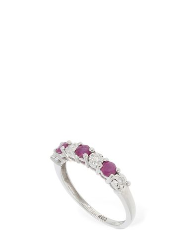 Anillo De Diamante 18kt Y Rubí - BLISS - Modalova