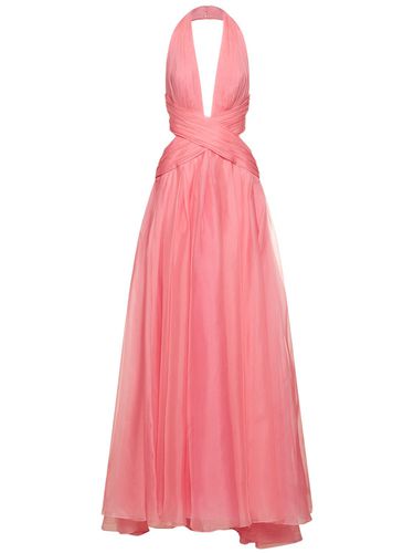 Deep V Neck Organza Halter Gown - ZUHAIR MURAD - Modalova