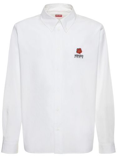 Boke Logo Cotton Poplin Shirt - KENZO PARIS - Modalova