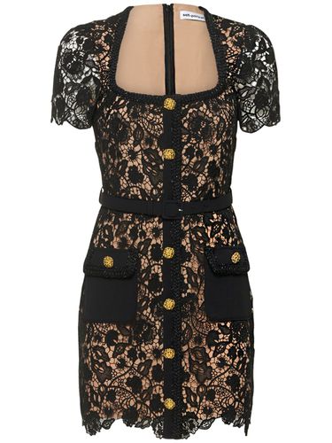 Guipure Lace Mini Dress - SELF-PORTRAIT - Modalova