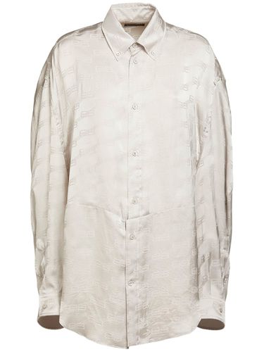 Camicia In Viscosa Bb Monogram Jacquard - BALENCIAGA - Modalova