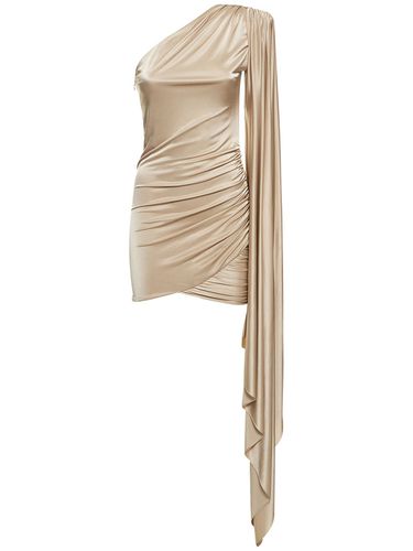 Vestido Corto De Jersey Brillante Drapeado - ALEXANDRE VAUTHIER - Modalova