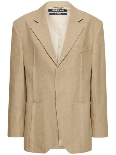 Chaqueta Oversize De Lino - JACQUEMUS - Modalova