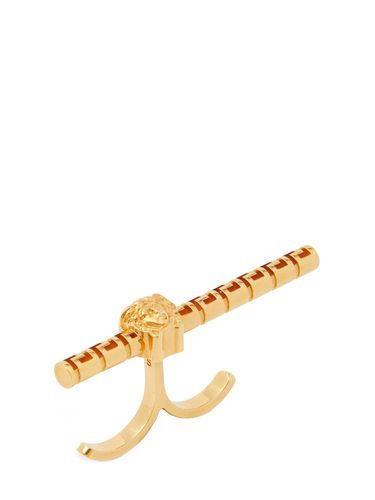 Greek Motif Double Ring - VERSACE - Modalova