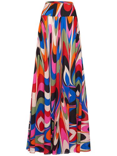 Cotton High Waist Wide Long Skirt - PUCCI - Modalova