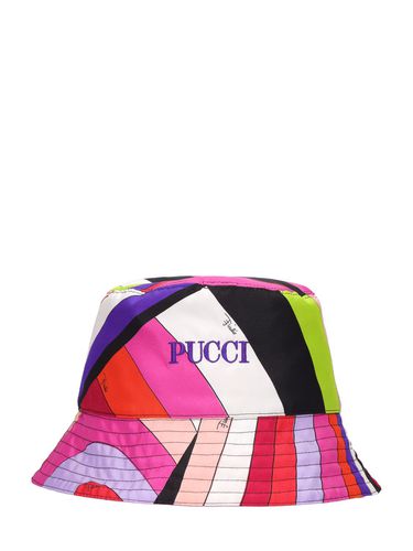 Cappello Bucket Reversibile In Seta - PUCCI - Modalova