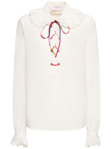 Cotton Blend Poplin Shirt - PUCCI - Modalova