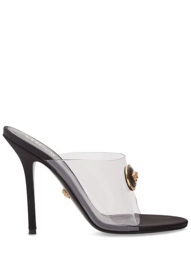 Mm Hohe Mules Aus Satin Und Plexiglas - VERSACE - Modalova