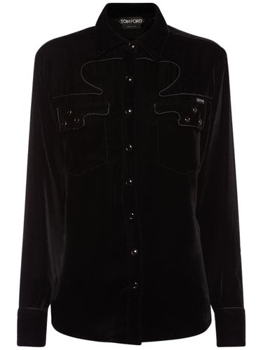 Relaxed Fit Velvet Shirt - TOM FORD - Modalova