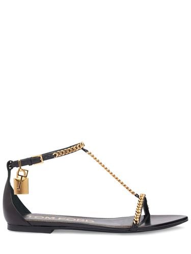 Mm Flache Schuhe Aus Leder Und Kette „padlock“ - TOM FORD - Modalova