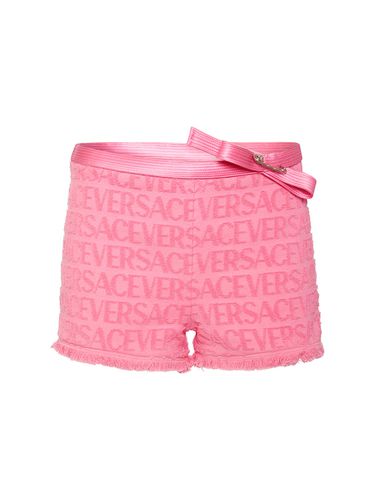 Shorts Dua Lipa Shorts Con Logo Jacquard - VERSACE - Modalova