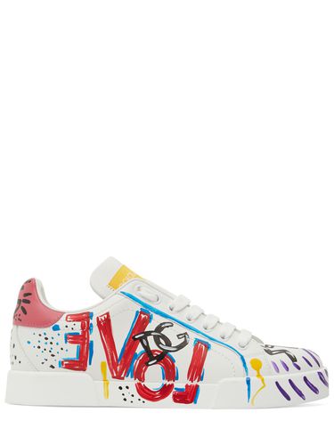 Mm Hohe Ledersneakers „portofino“ - DOLCE & GABBANA - Modalova