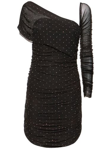 Asymmetric Mesh Mini Dress - ROTATE - Modalova