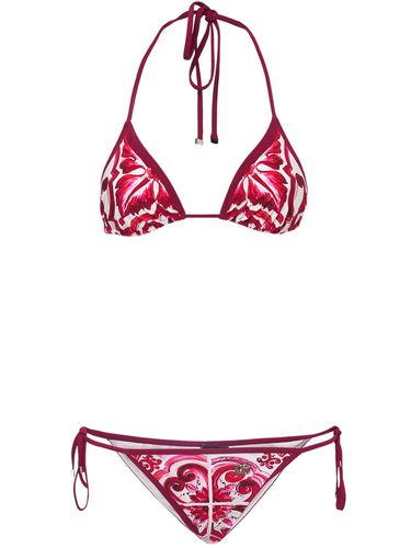 Bikini Triangular De Lycra - DOLCE & GABBANA - Modalova