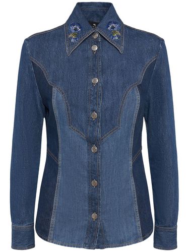 Camicia Cowboy In Denim - ETRO - Modalova