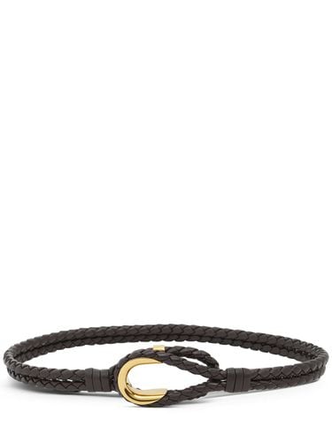 Coaxial Double Tubular Leather Belt - BOTTEGA VENETA - Modalova