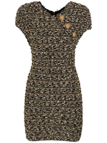 Tweed & Lurex Mini Dress - BALMAIN - Modalova