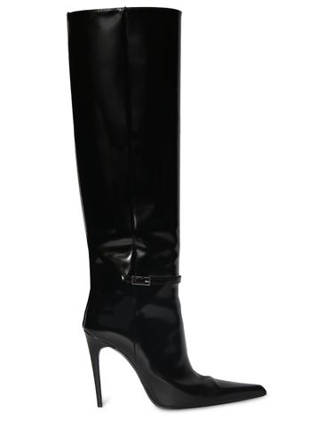 Botas De Piel Con Hebilla 110mm - SAINT LAURENT - Modalova