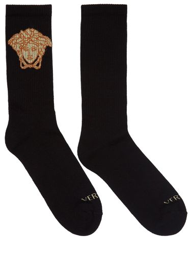 Calcetines De Algodón Con Medusa - VERSACE - Modalova