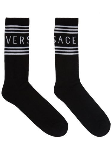 Calcetines De Algodón Con Logo - VERSACE - Modalova