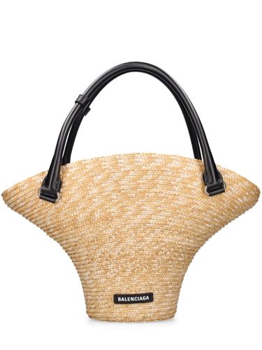 Medium Straw Blend Beach Bag - BALENCIAGA - Modalova