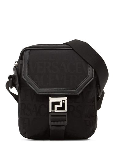 Kuriertasche Aus Nylonjacquard Mit Logo - VERSACE - Modalova