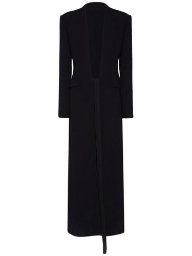 Wool Cady Self-tie Long Coat - NENSI DOJAKA - Modalova