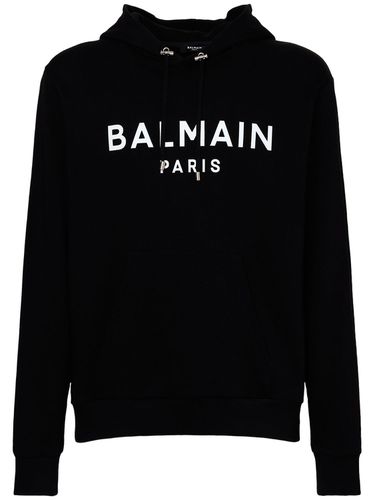 Sudadera De Algodón Con Capucha Y Logo - BALMAIN - Modalova